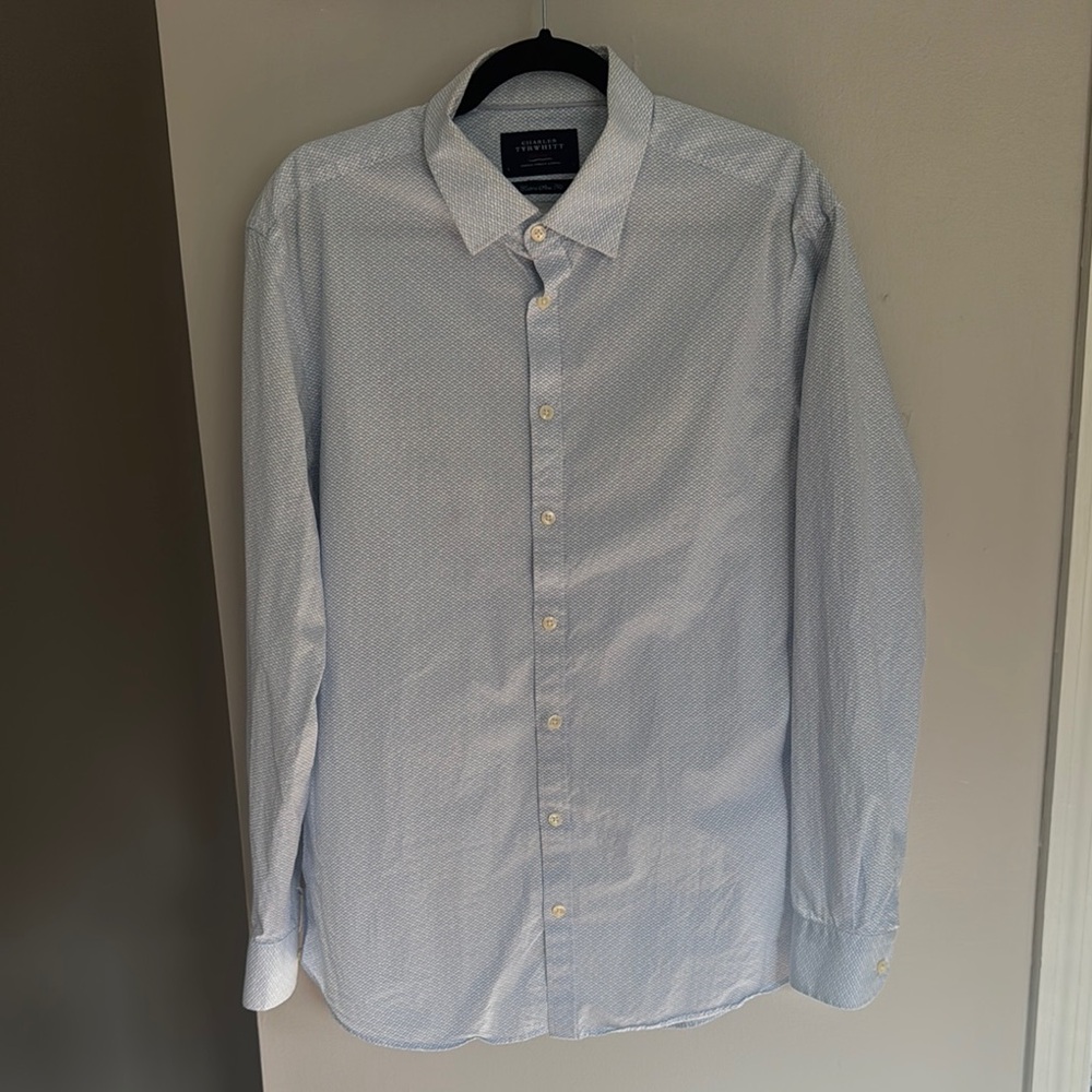 Charles Tyrwhitt Blue Classic Button Down Shirt